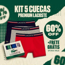 COMBO 10 PEÇAS LACOSTE 05 CAMISAS E 05 CUECAS BOX SÓ HOJE🔥